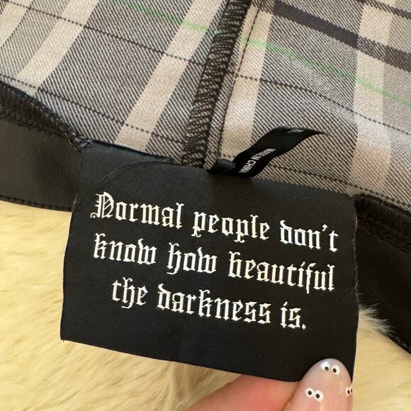 Killstar Bury Me Plaid Full Zip Bodycon Dress XL NWOT - Picture 9 of 16